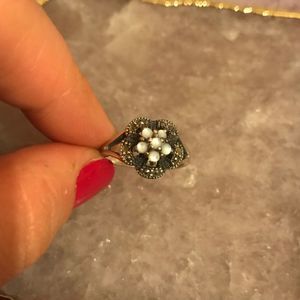 Genuine Silver and Opal Ring